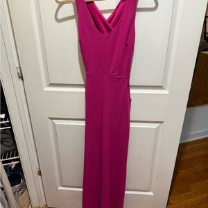 Elegant Magenta Sleeveless Jumpsuit